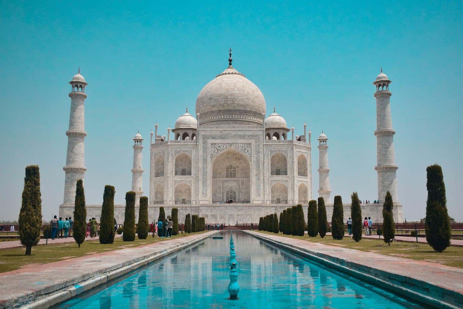 Taj Mahal with its reflecting pool