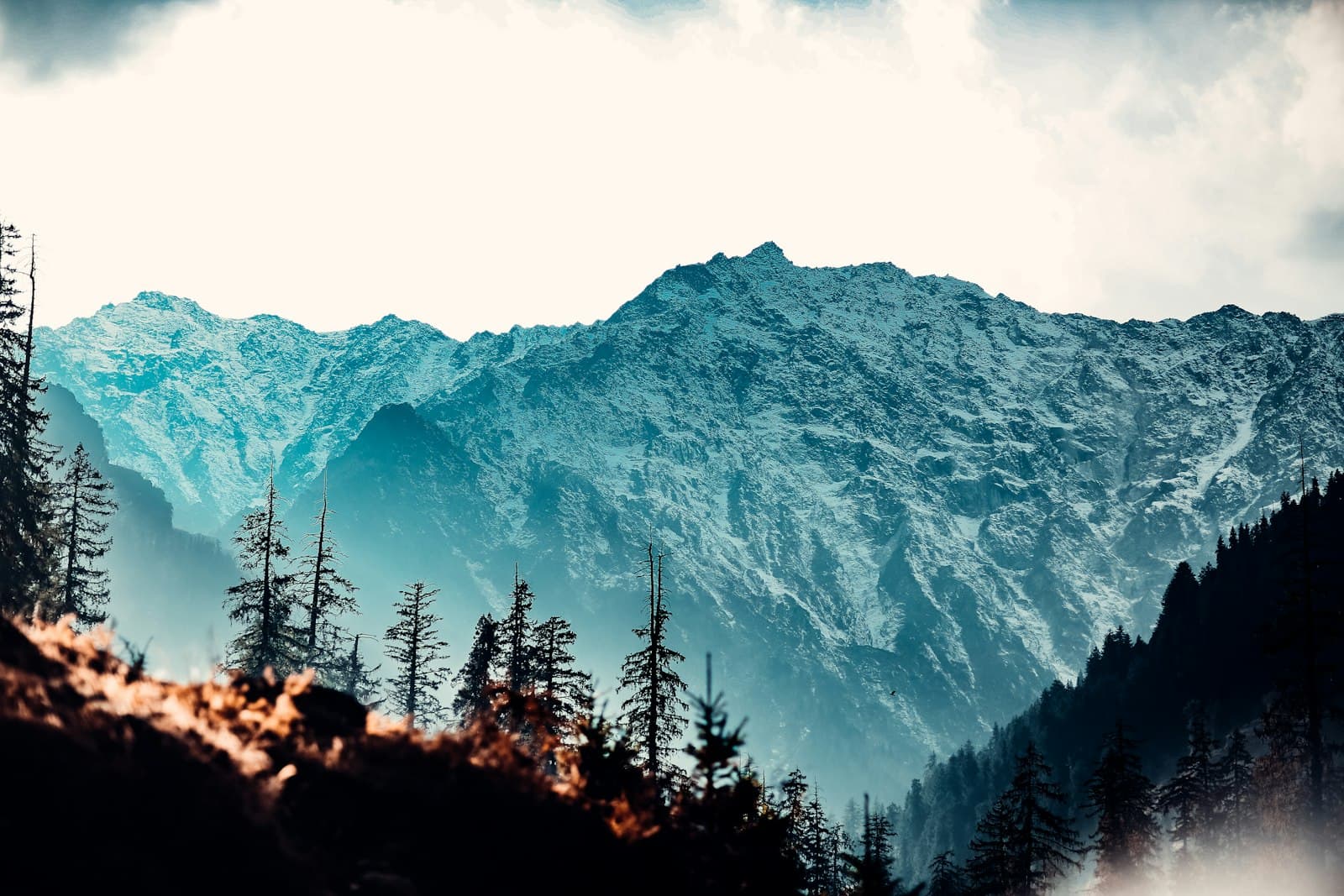 Snowy peaks above Manali