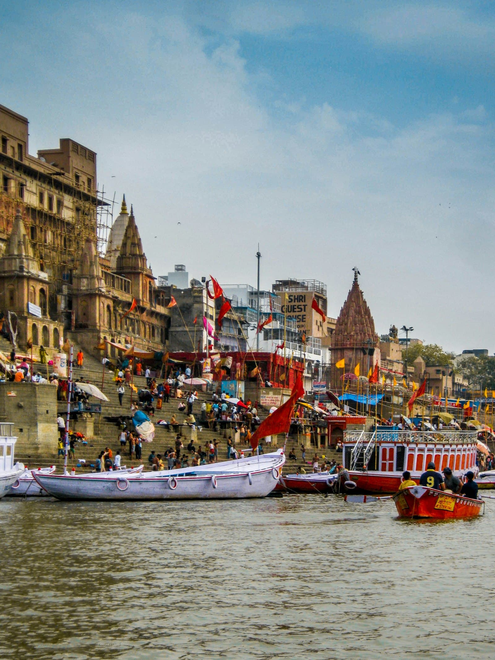 Temples and ghats along the Ganges in Varanasi